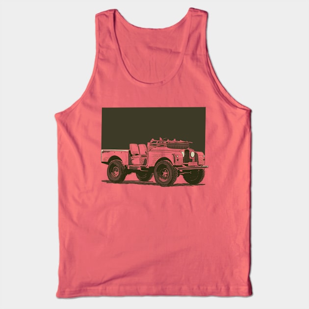 Landrover series military Tank Top by Saturasi